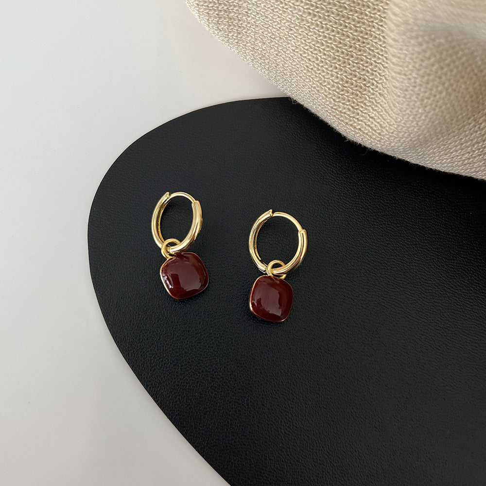 Geometric Square Drop Earrings